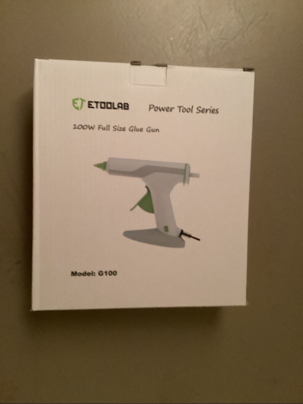 White and Green Hot Glue Gun - Power Tool Series
